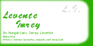 levente imrey business card